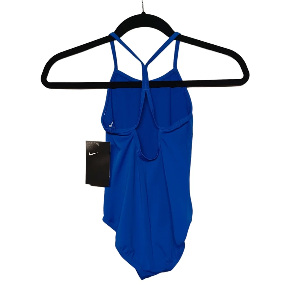 NIKE Vibrant Royal Blue One Piece Racerback Swimsuit X-Small NWT (6-8 yrs)